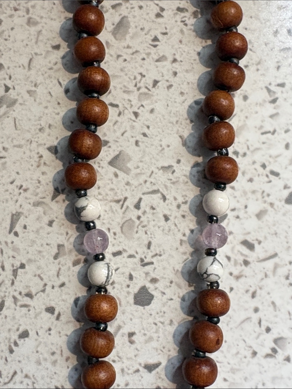NEW! Tiny Devotions Wooden Beaded Amethyst Necklace 💜 - Picture 8 of 11